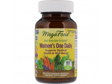 Мультивітаміни для жінок, Women's One Daily, California Blend, MegaFood, 60 таблеток