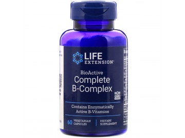 Комплекс Вітамінів Групи В, BioActive Complete B-Complex, Life Extension, 60 вегетаріанських капсул