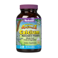 Кальций Магний & Витамин D3 для Детей, Вкус Ванили, Rainforest Animalz, Bluebonnet Nutrition, 90 жевательных таблеток