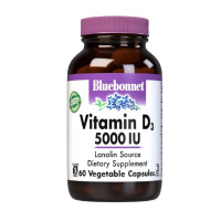 Витамин D3 5000IU, Bluebonnet Nutrition, 60 вегетарианских капсул