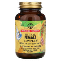 Трав'яний Комплекс для Жінок, Herbal Female Complex, Solgar, 50 вегетаріанських капсул
