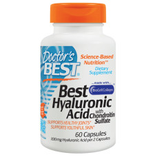Гіалуронова Кислота з Сульфатом Хондроїтину, BioCell Collagen, Doctor's Best, 60 капсул