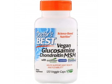 Вегетаріанський Глюкозамін Хондроітин і МСМ, Glucosamine Chondroitin MSM, Doctor's Best, 120 капсул