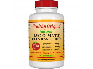 Лікопін + Селен + Вітамін Е, Clinical Trio, Lyc-O-Mato, Healthy Origins, 60 желатинових капсул