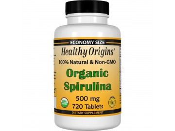 Органічна Спіруліна, Organic Spirulina, Healthy Origins, 500 мг, 720 таблеток