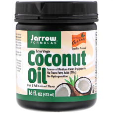 Органічне Кокосове Масло, Холодного Віджиму, Jarrow Formulas, Extra Virgin Coconut Oil, 473 гр