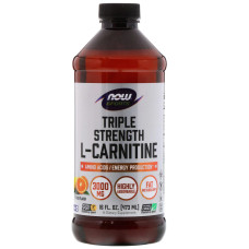 L-Карнитин, 3000 мг, Рідкий з Цитрусовим Смаком, L-Carnitine, Now Foods, 473 мл