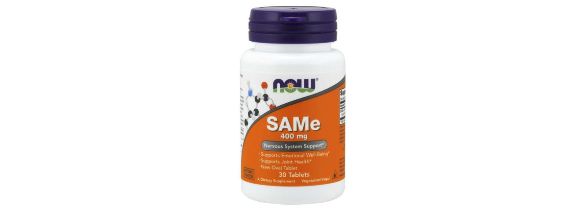 SAM-e (S-Аденозилметіонін), 400 мг, Now Foods, 30 таблеток