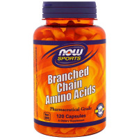 Комплекс Аминокислот с Разветвленными Цепями, Branched Chain Amino Acids, Now Foods, 120 капсул