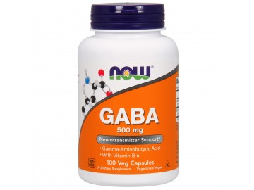 GABA (Гамма-Аміномасляна Кислота) 500мг, Now Foods, 100 вегетаріанських капсул