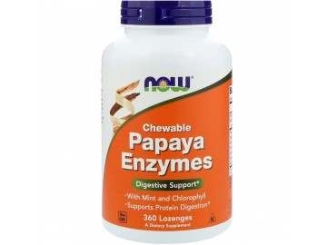 Травні Ферменти Папаї, Papaya Enzymes, Now Foods, 360 льодяників