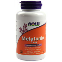 Мелатонин, Melatonin, Now Foods, 5 мг, 180 капсул