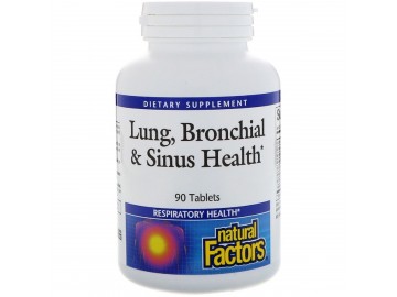 Здоров'я Дихальних Шляхів, Lung, Bronchial & Sinus Health, Natural Factors, 90 Таблеток