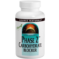 Белая Фасоль Фаза 2, 500 мг, Блокатор Углеводов Фазы 2, Source Naturals, 30 таблеток