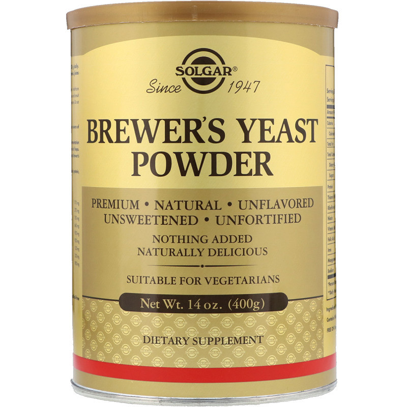 Пивные дрожжи в порошке Solgar, Brewer's Yeast Powder, 400 грамм