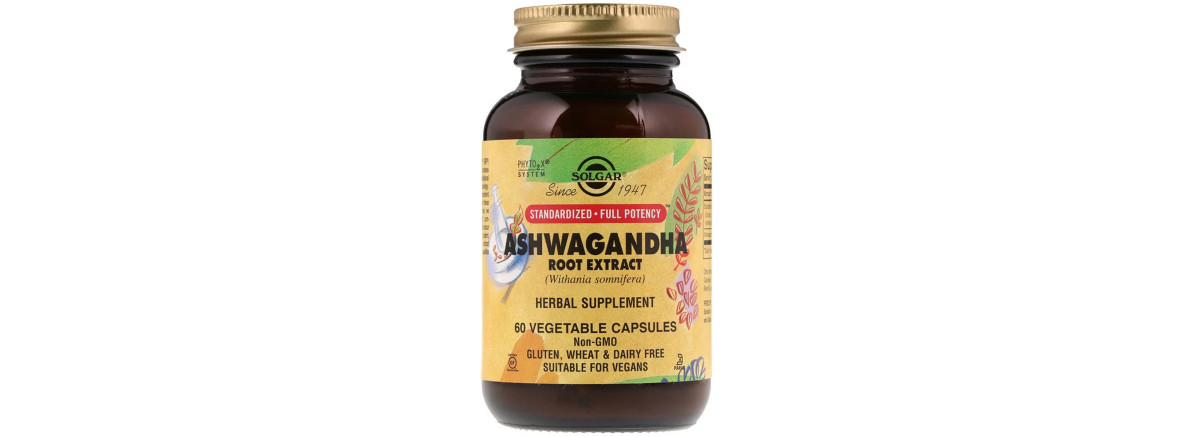 Ашваганда (Екстракт Кореня), Ashwagandha Root Extract, Solgar, 60 капсул