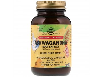 Ашваганда (Екстракт Кореня), Ashwagandha Root Extract, Solgar, 60 капсул