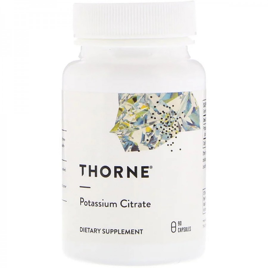 Калій Цитрат, Potassium Citrate, Thorne Research, 90 капсул