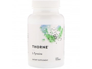 L-тирозин 500мг, Thorne Research, L-Tyrosine, 90 капсул