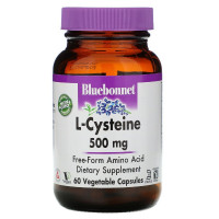 L-Цистеїн 500 мг, L-Cystein, Bluebonnet Nutrition, 60 вегетаріанських капсул