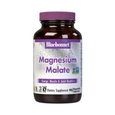 Магній малат, Magnesium Malate, Bluebonnet Nutrition, 90 вегетаріанських капсул