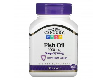 Риб'ячий жир, 1000 мг, Fish Oil, 21st Century, 60 желатинових капсул