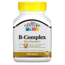 B-Комплекс та Вітамін С, B-Complex Plus Vitamin C, 21st Century, 100 таблеток