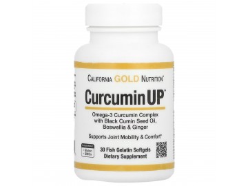 Комплекс для рухливості та комфорту суглобів, CurcuminUP, California Gold Nutrition, 30 желатинових капсул