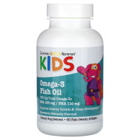 Омега-3 и рыбий жир для детей, вкус клубники, Kid's Omega-3 Fish Oil, California Gold Nutrition, 60 желатиновых капсул