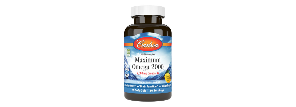 Омега Максимум 2000, Смак Лимона, Maximum Omega 2000, Carlson, 60 желатинових капсул
