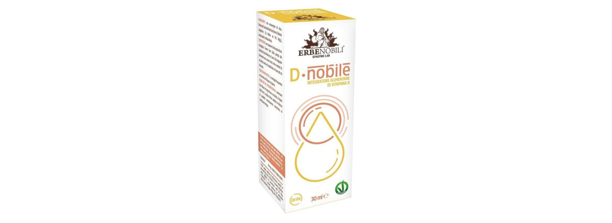 Витамин D, витамин D дополнение, D Noble, Erbenobili, 30 мл капли