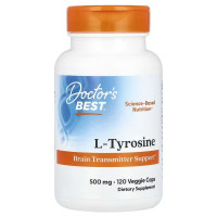 L-тирозин, 500 мг, L-Tyrosine, Doctor's Best, 120 вегетаріанських капсул