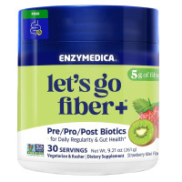 Пробіотичні волокна, смак ківі та полуниці, Probiotic Drink Lets Go Fiber, Enzymedica, 261 гр