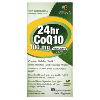 Коэнзим Q10, 100 мг, CoQ10, Genceutic Naturals, 60 вегетарианских капсул