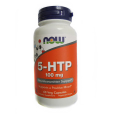 УЦІНКА 5-HTP (Гідрокситриптофан), 100мг, Now Foods, 60 вегетаріанських капсул (пошкодження етикетки)