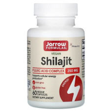 Комплекс з мумійо та фульвокислотою, 250 мг, Vegan Shilajit Fulvic Acid Complex, Jarrow Formulas, 60 рослинних капсул
