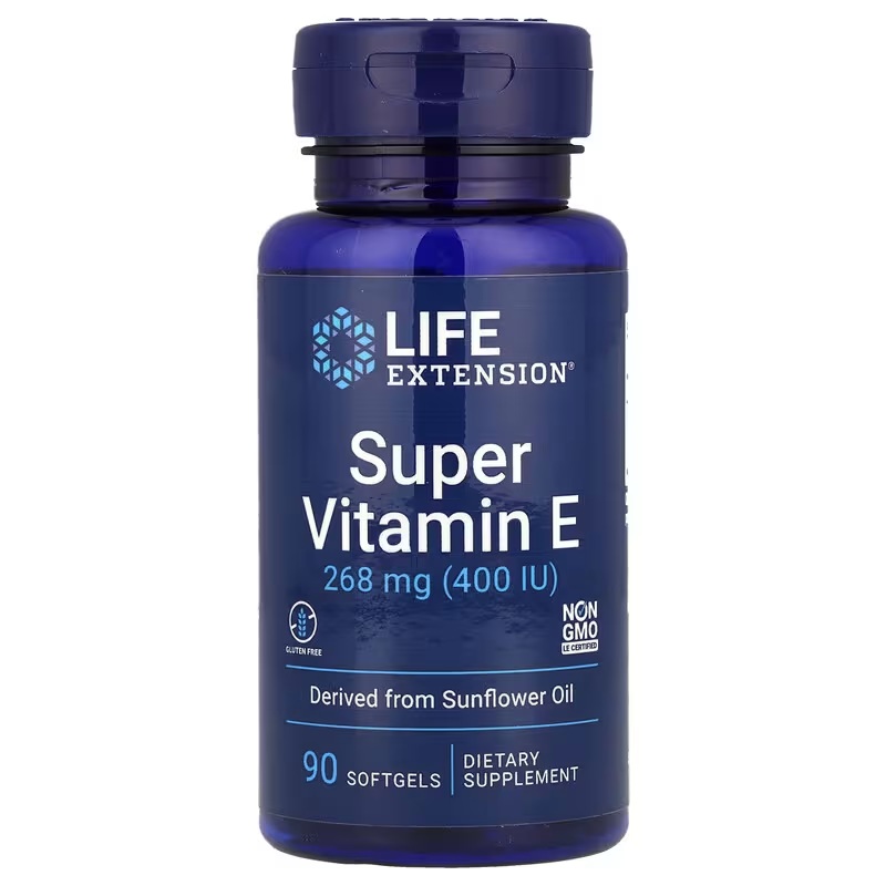 Вітамін E, 268 мг, Super Vitamin E, Life Extension, 90 гелевих капсул