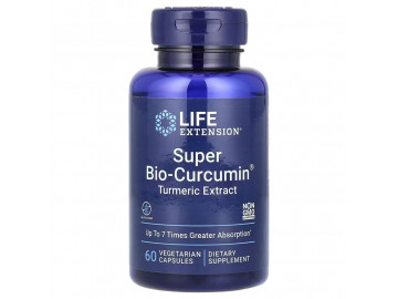 Куркумін, 400 мг, Super Bio Curcumin, Turmeric Extract, Life Extension, 60 вегетаріанських капсул