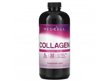 Рідкий Колаген типу 1 та 3, Смак Гранату, Collagen Type 1 & 3 Liquid, NeoCell, 473 мл