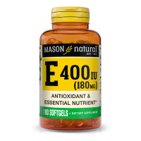 Витамин Е 180 мг, Vitamin E 400 IU, Mason Natural, 100 гелевых капсул