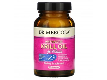 Олія антарктичного криля для жінок, Antarctic Krill Oil for Women, Dr. Mercola, 90 капсул