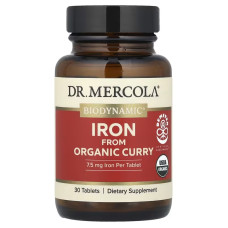 Залізо з органічного карі, Iron From Organic Curry, Dr. Mercola, 30 таблеток