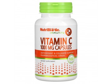 Вітамін C, 1000 мг, Vitamin C, NutriBiotic, 100 капсул