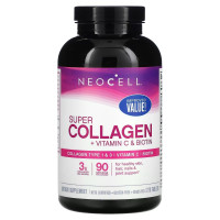 Супер Коллаген с витамином C и биотином, Super Collagen + Vitamin C & Biotin, NeoCell, 270 таблеток
