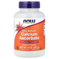 Вітамін С, аскорбат кальцію, Buffered Calcium Ascorbate, Vitamin C Powder, Now Foods, 227 г