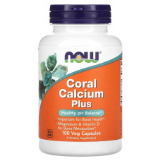 Коралловый Кальций плюс, 1430 мг, Coral Calcium Plus, Now Foods, 100 вегетарианских капсул