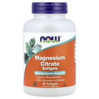 Магній цитрат, Magnesium Citrate, Now Foods, 90 гелевих капсул