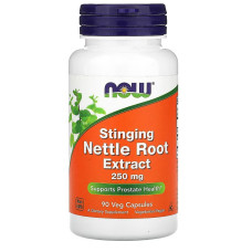 Крапива, экстракт корня, 250 мг, Stinging Nettle Root Extract, Now Foods, 90 вегетарианских капсул