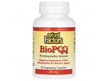 Пірролохінолінхінон PQQ, 20 мг, BioPQQ, Natural Factors, 30 вегетаріанських капсул