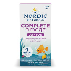 Рыбий жир для подростков, вкус лимона, Complete Omega Junior, Nordic Naturals, 283 мг, 180 капсул